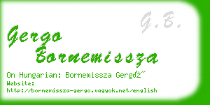 gergo bornemissza business card